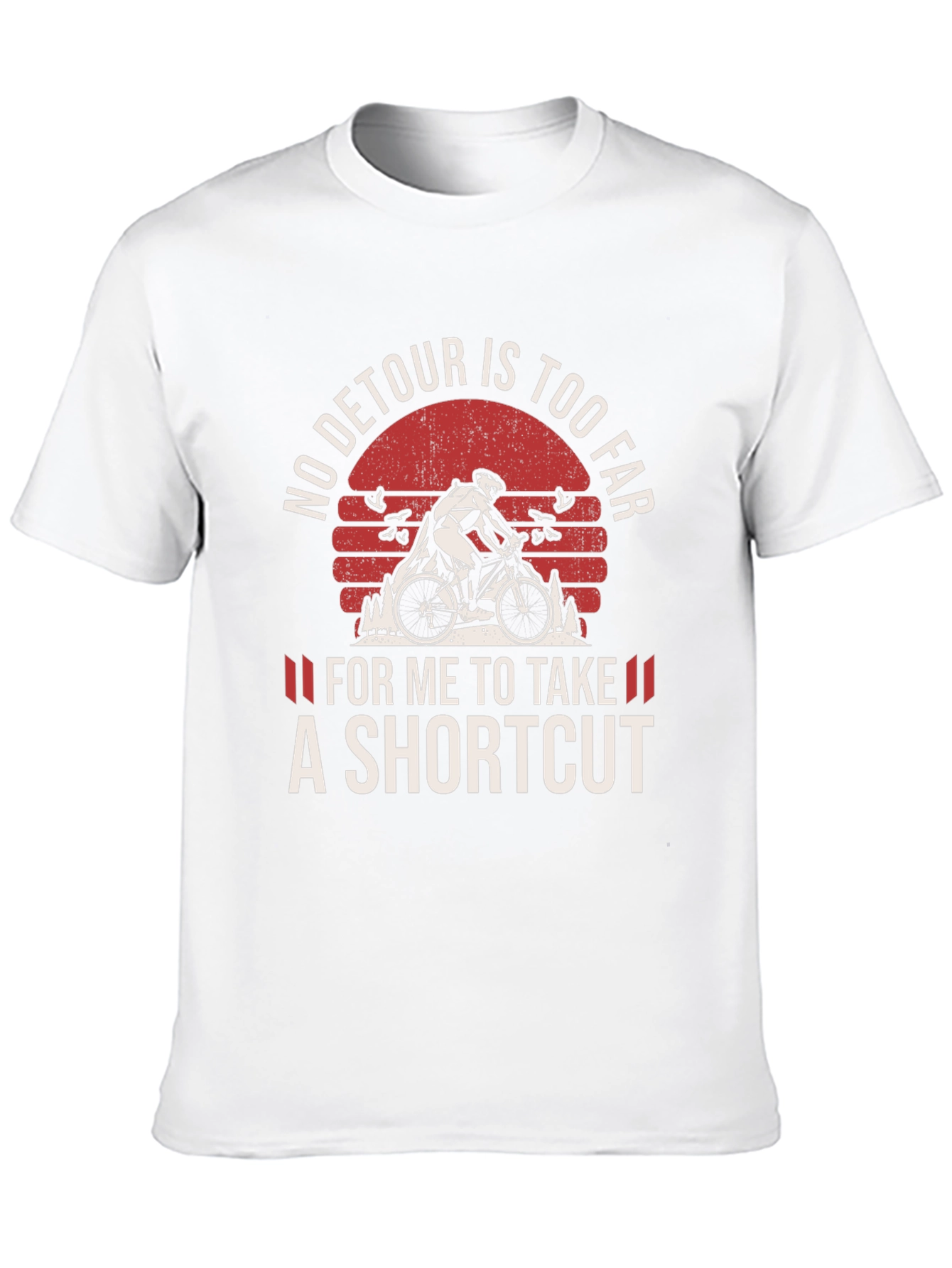 No Detour T-Shirt: Biker Adventure Tee