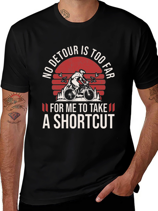 No Detour T-Shirt: Biker Adventure Tee