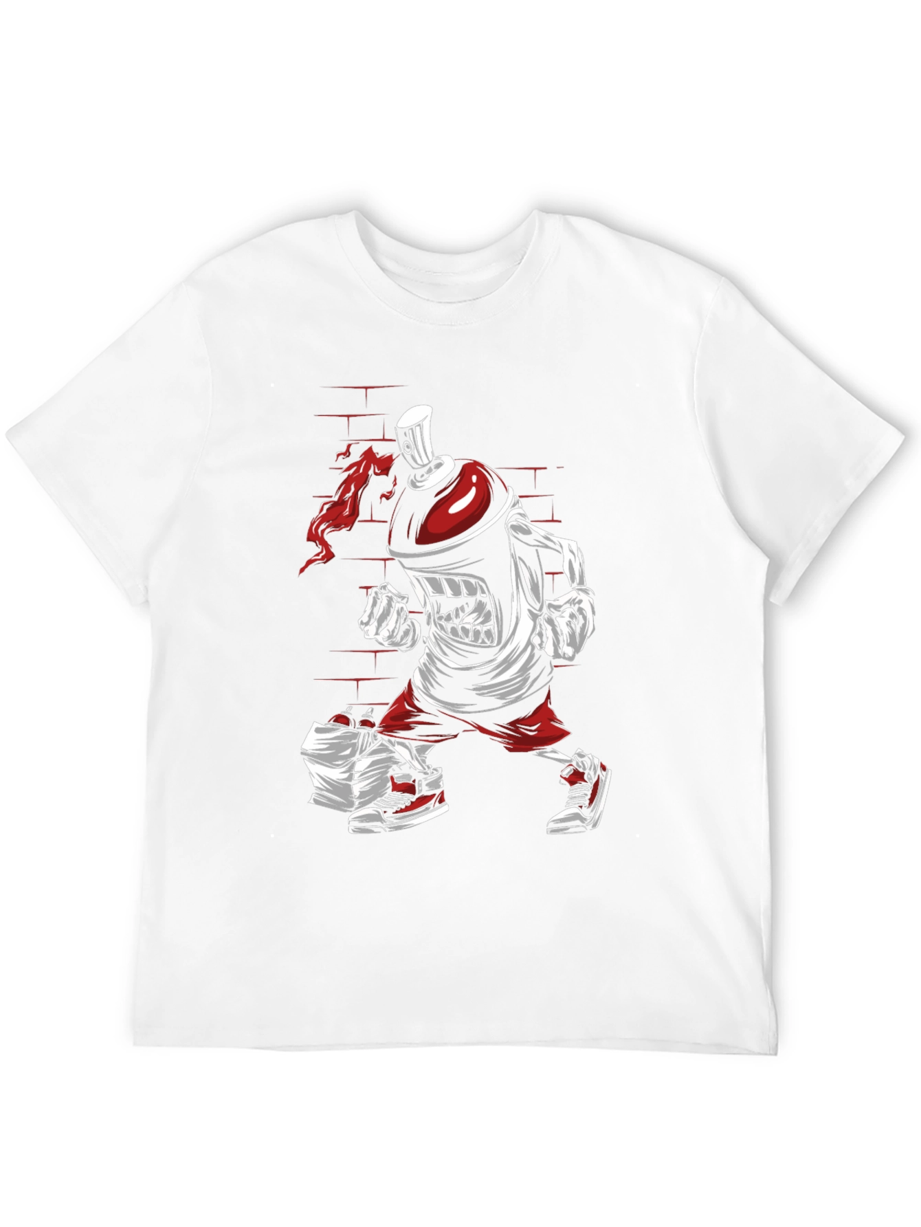 Graffiti Spray Can Cartoon Graphic T-Shirt