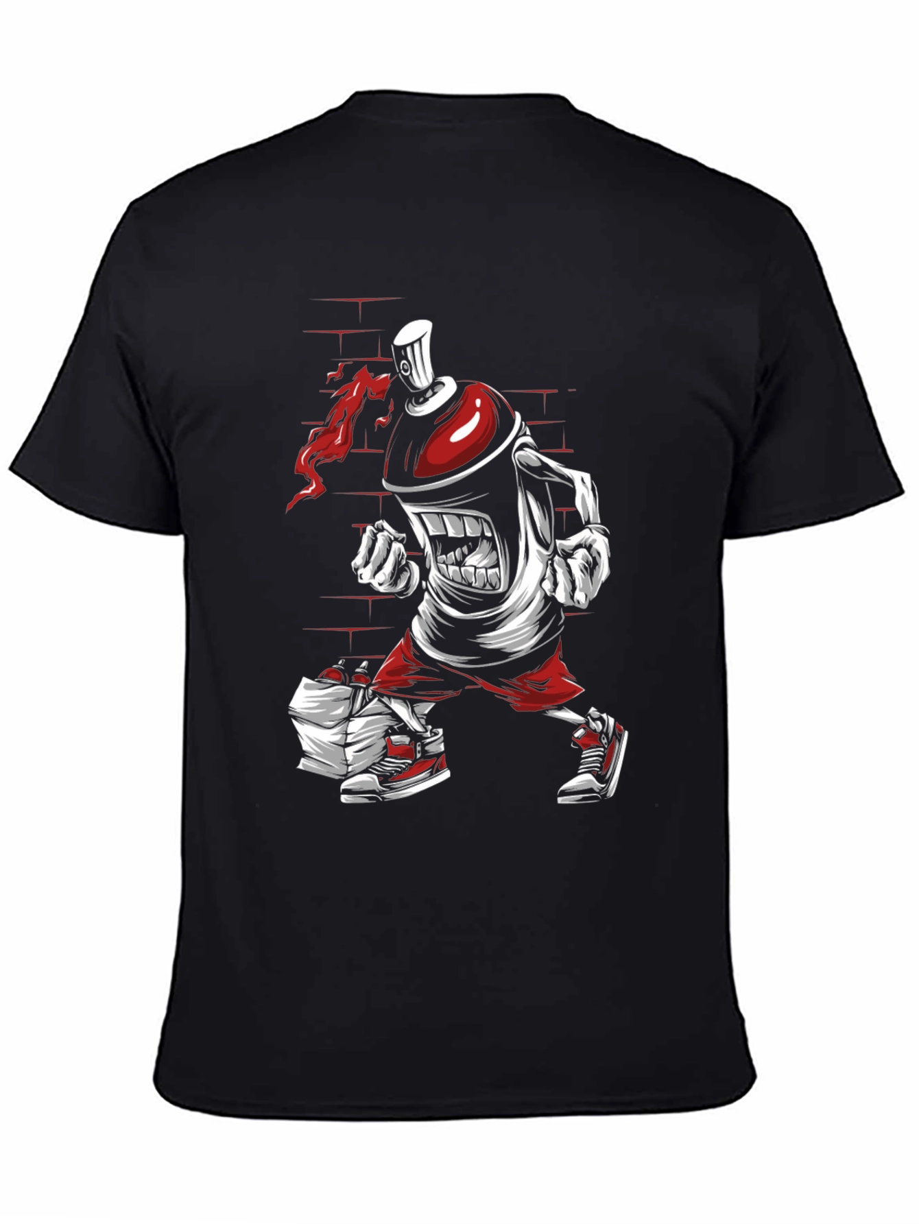 Graffiti Spray Can Cartoon Graphic T-Shirt