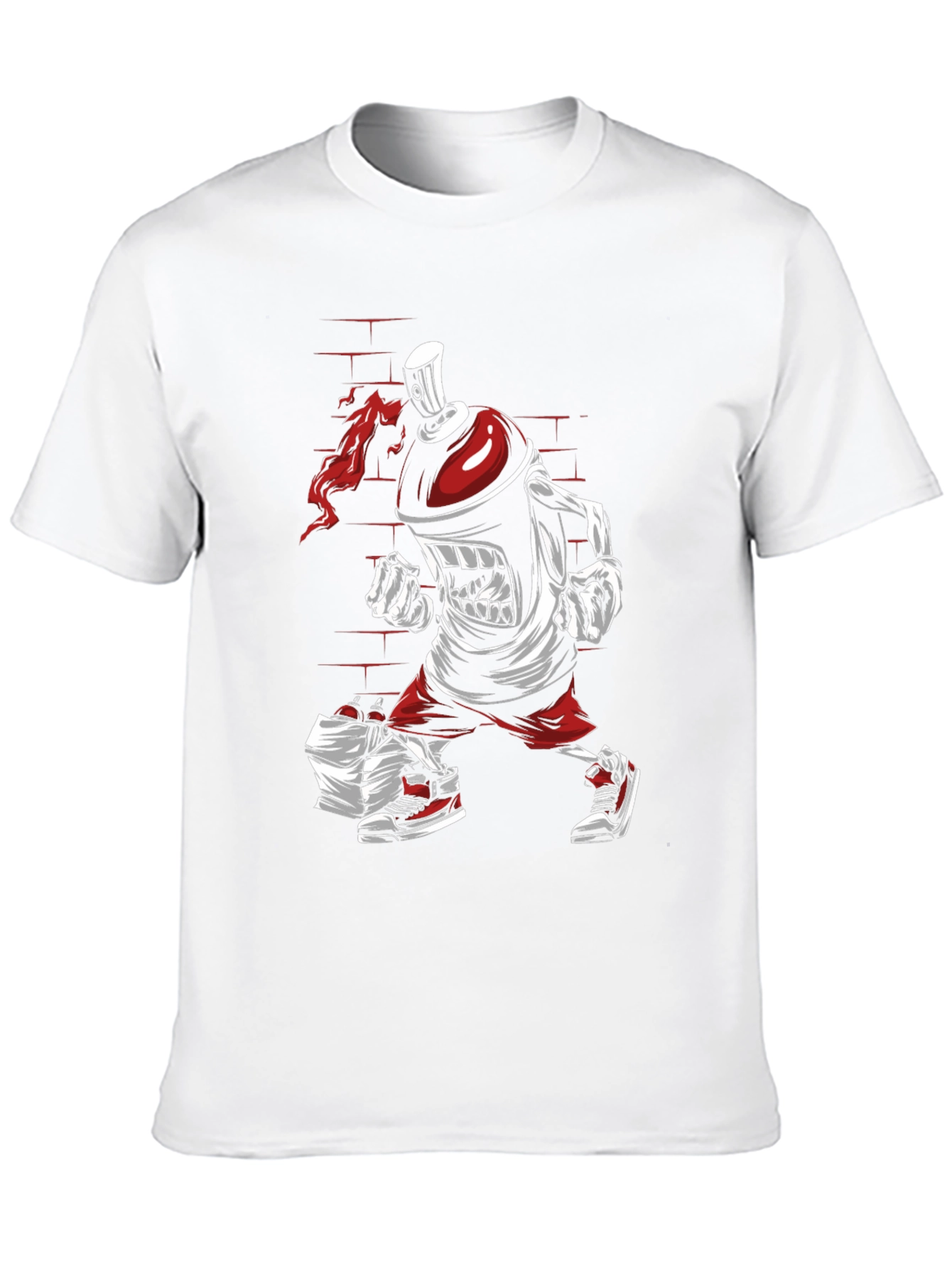 Graffiti Spray Can Cartoon Graphic T-Shirt