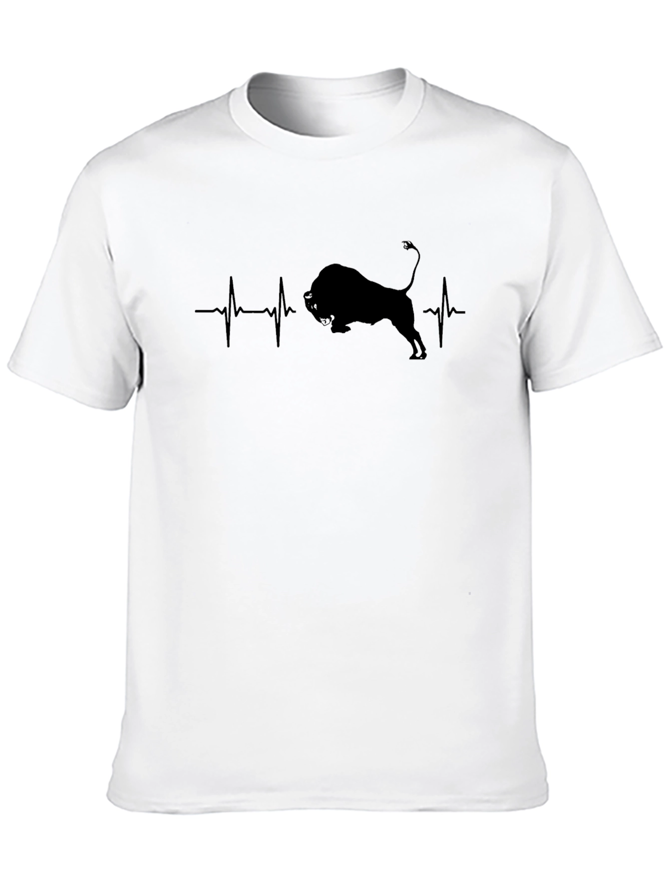 Bison Heartbeat Black Graphic Tee