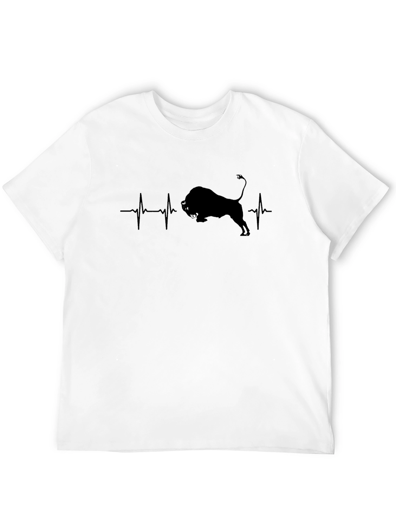 Bison Heartbeat Black Graphic Tee