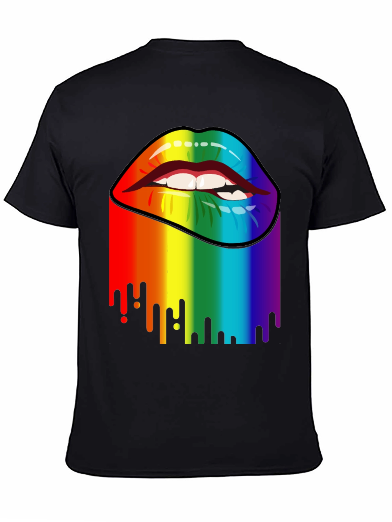 Rainbow Lips Graphic Tee - Pride Apparel