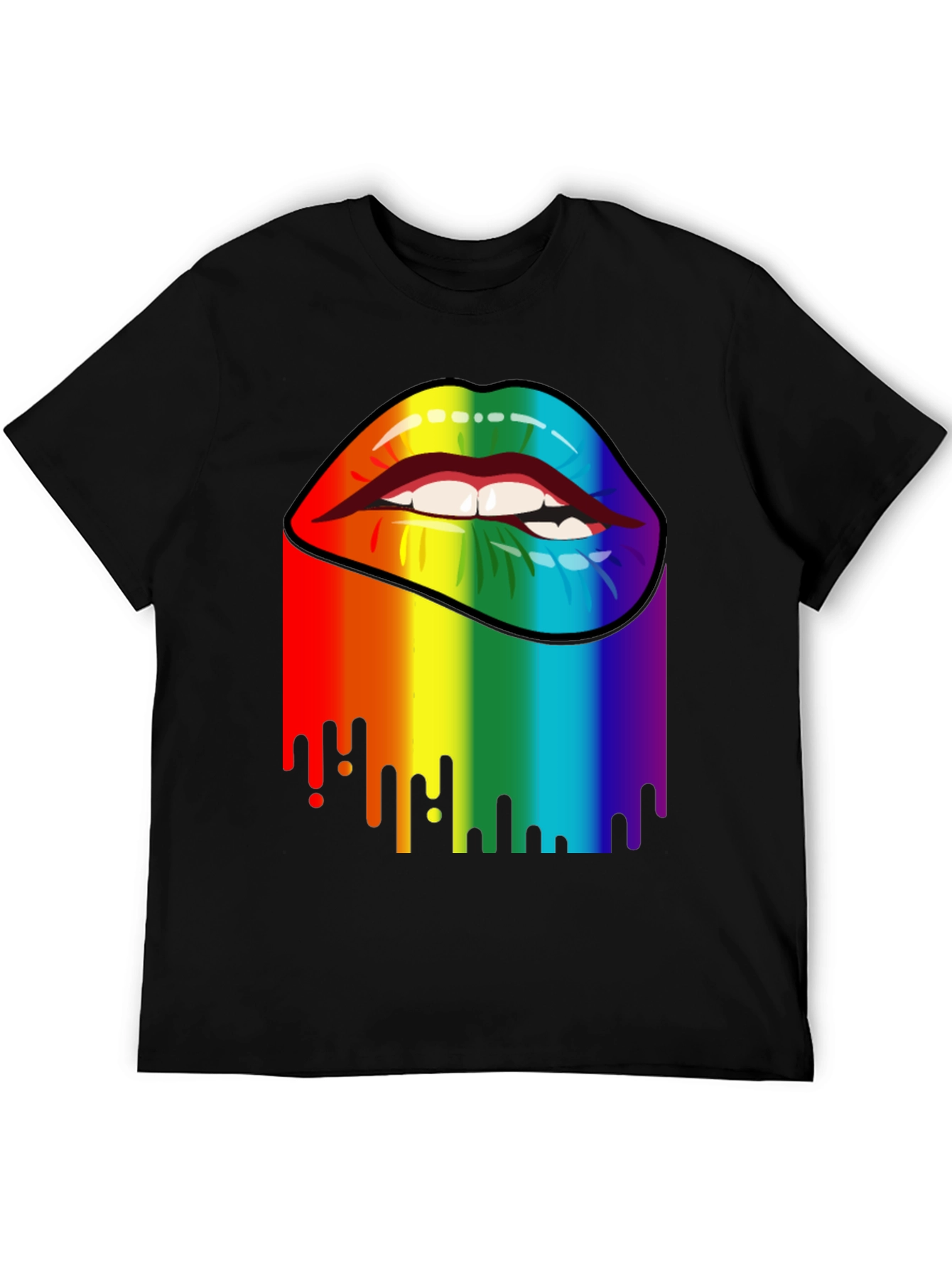 Rainbow Lips Graphic Tee - Pride Apparel