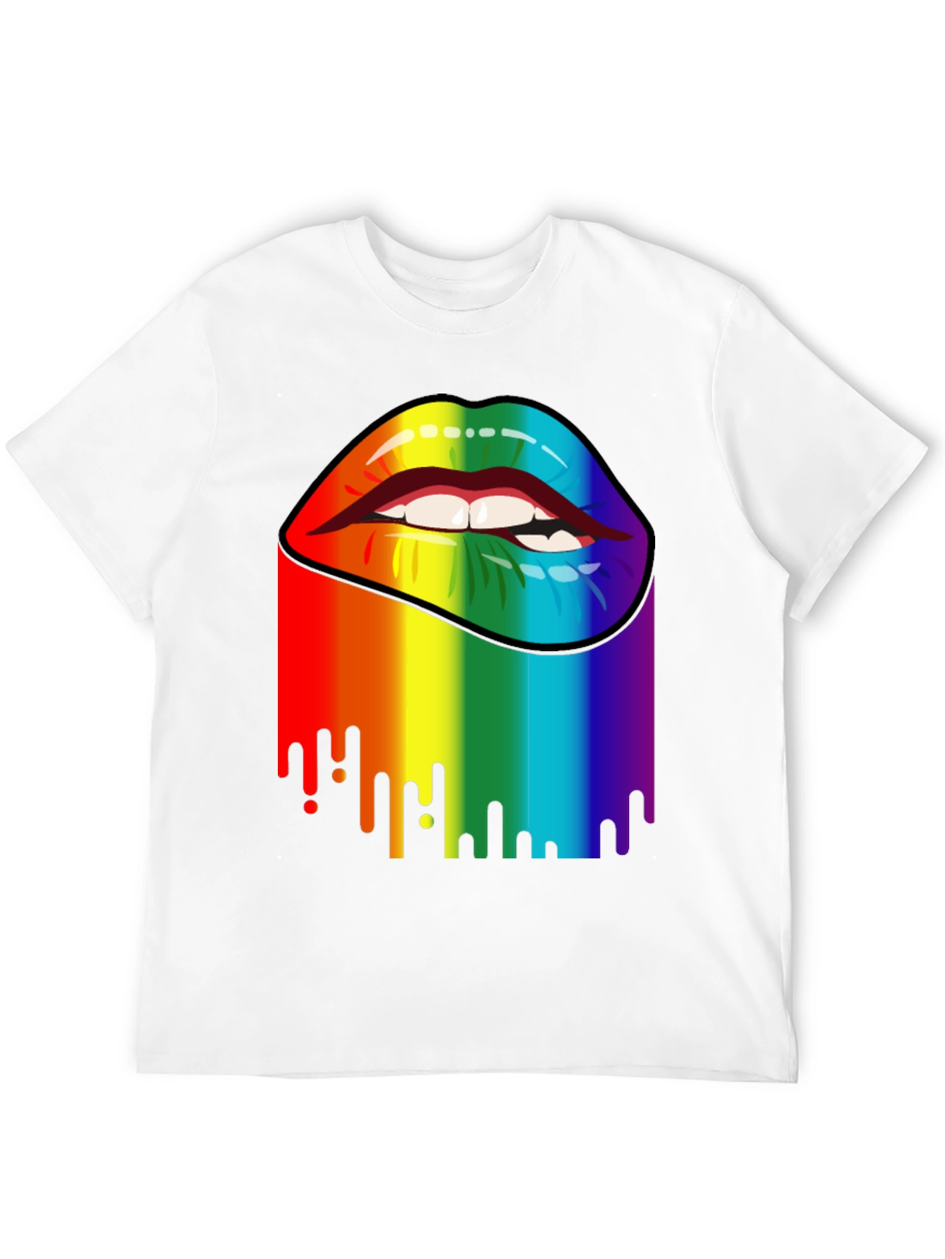 Rainbow Lips Graphic Tee - Pride Apparel