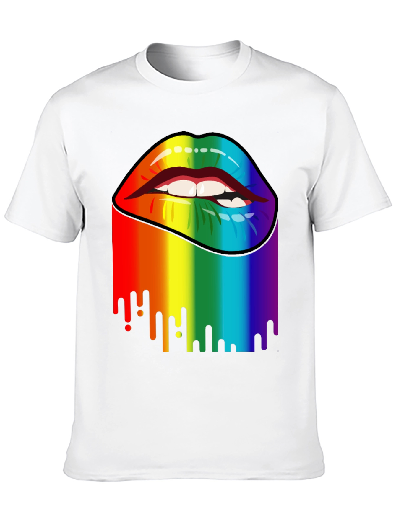 Rainbow Lips Graphic Tee - Pride Apparel