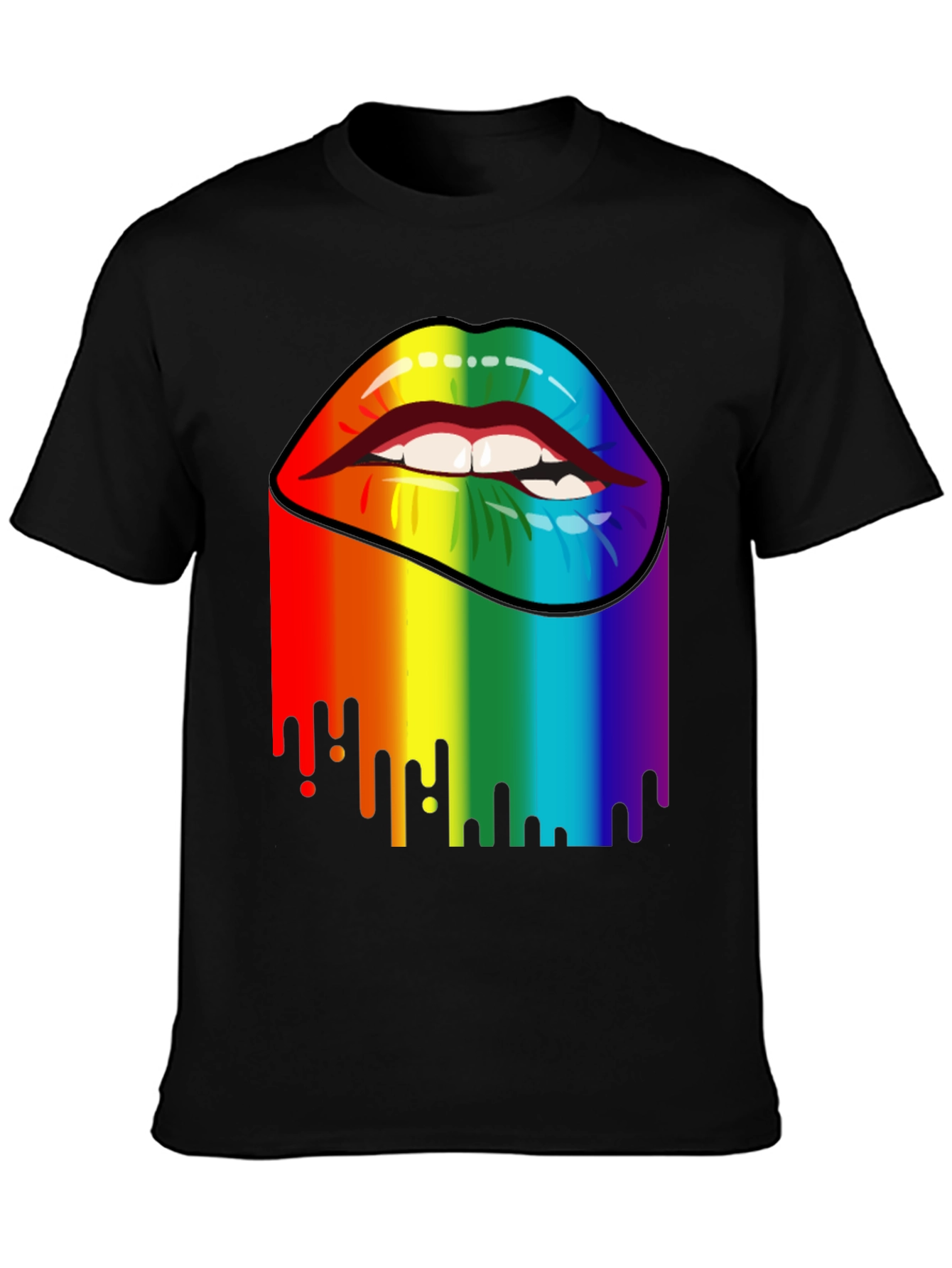 Rainbow Lips Graphic Tee - Pride Apparel