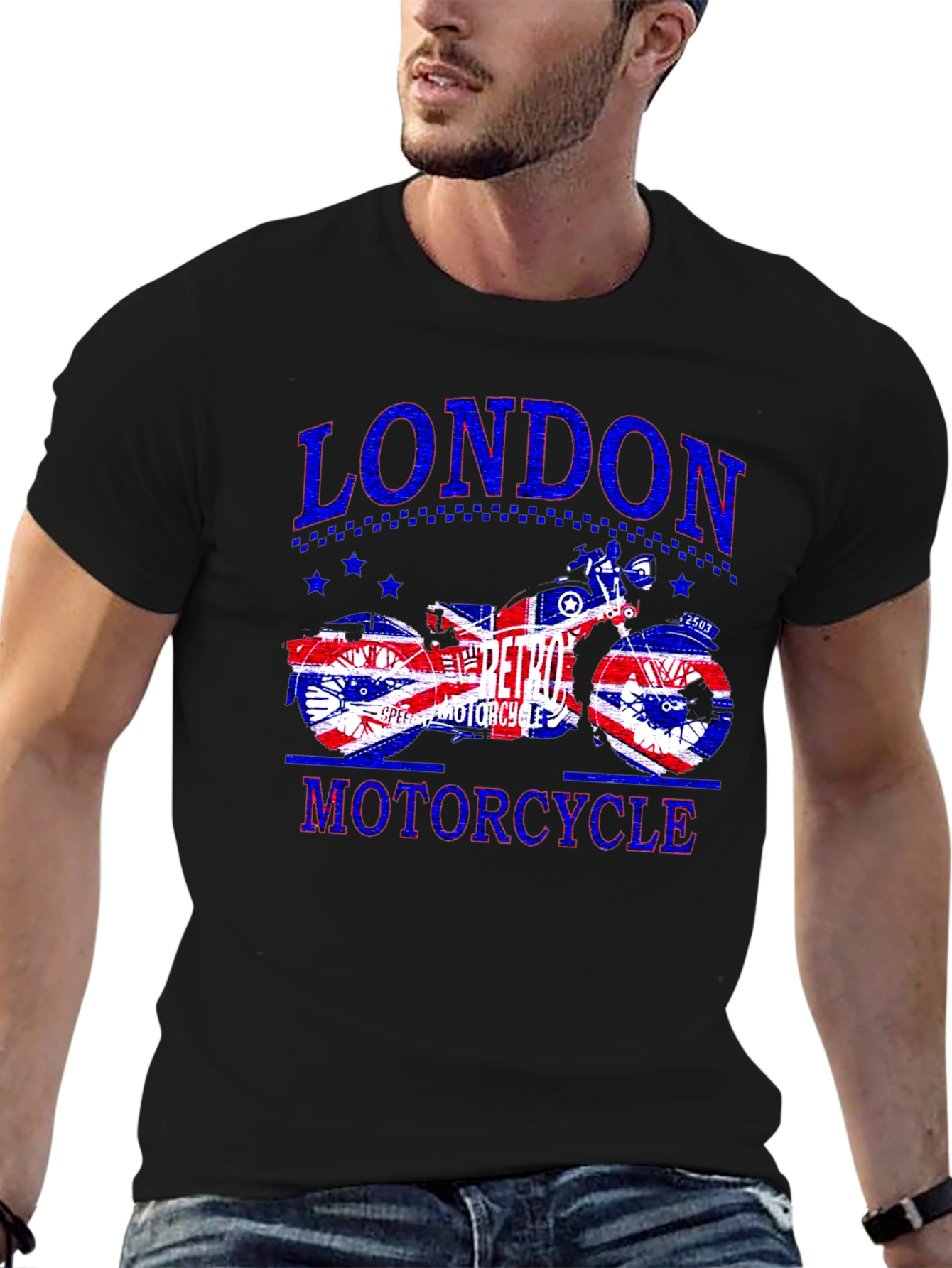 London Retro Motorcycle Graphic T-Shirt