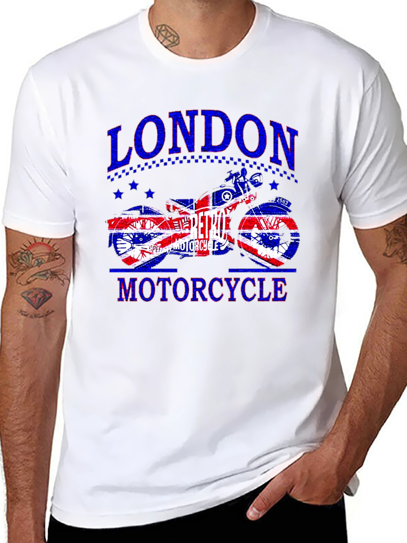London Retro Motorcycle Graphic T-Shirt