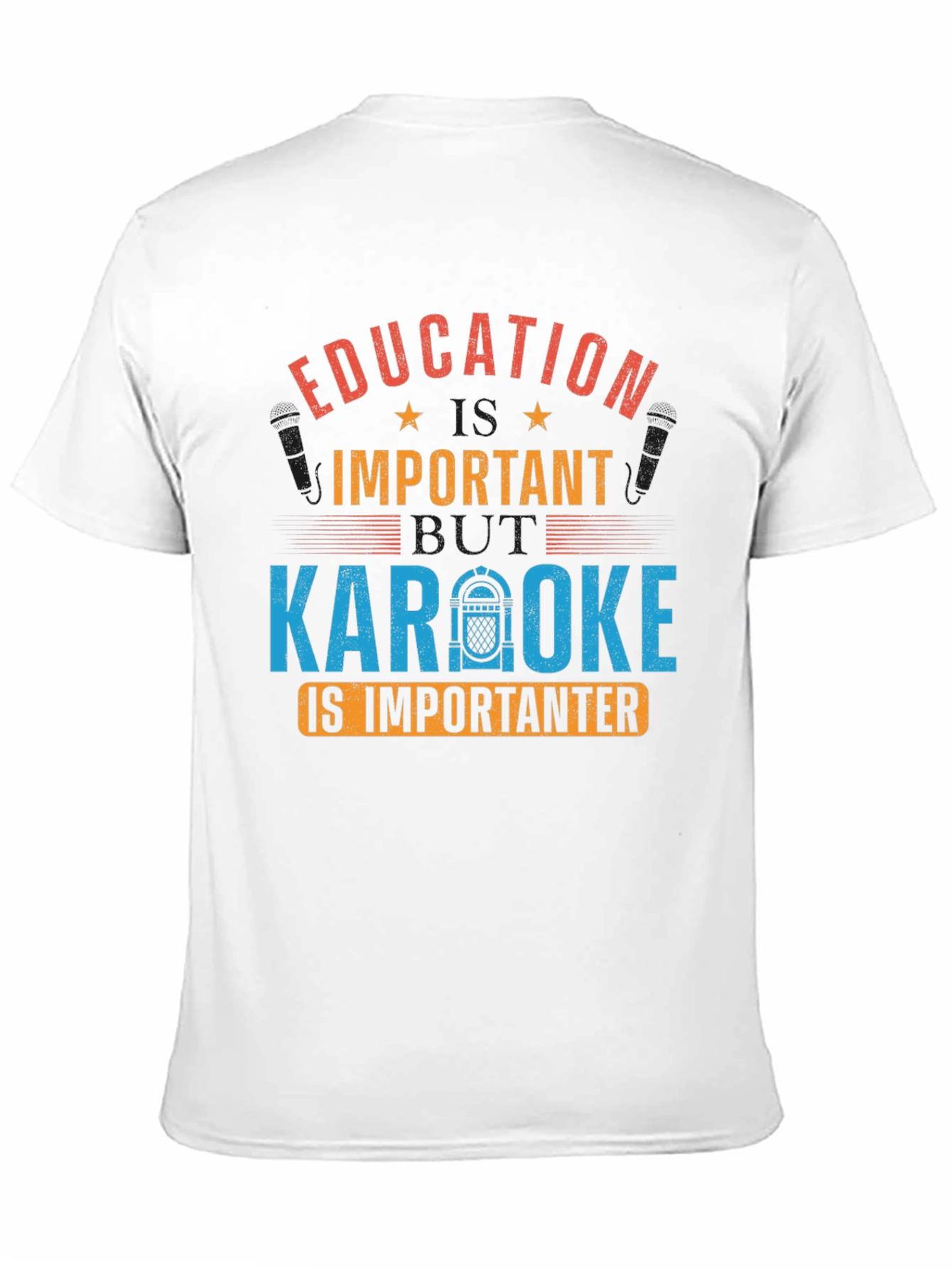 Education Important Karaoke Importanter Black T-Shirt