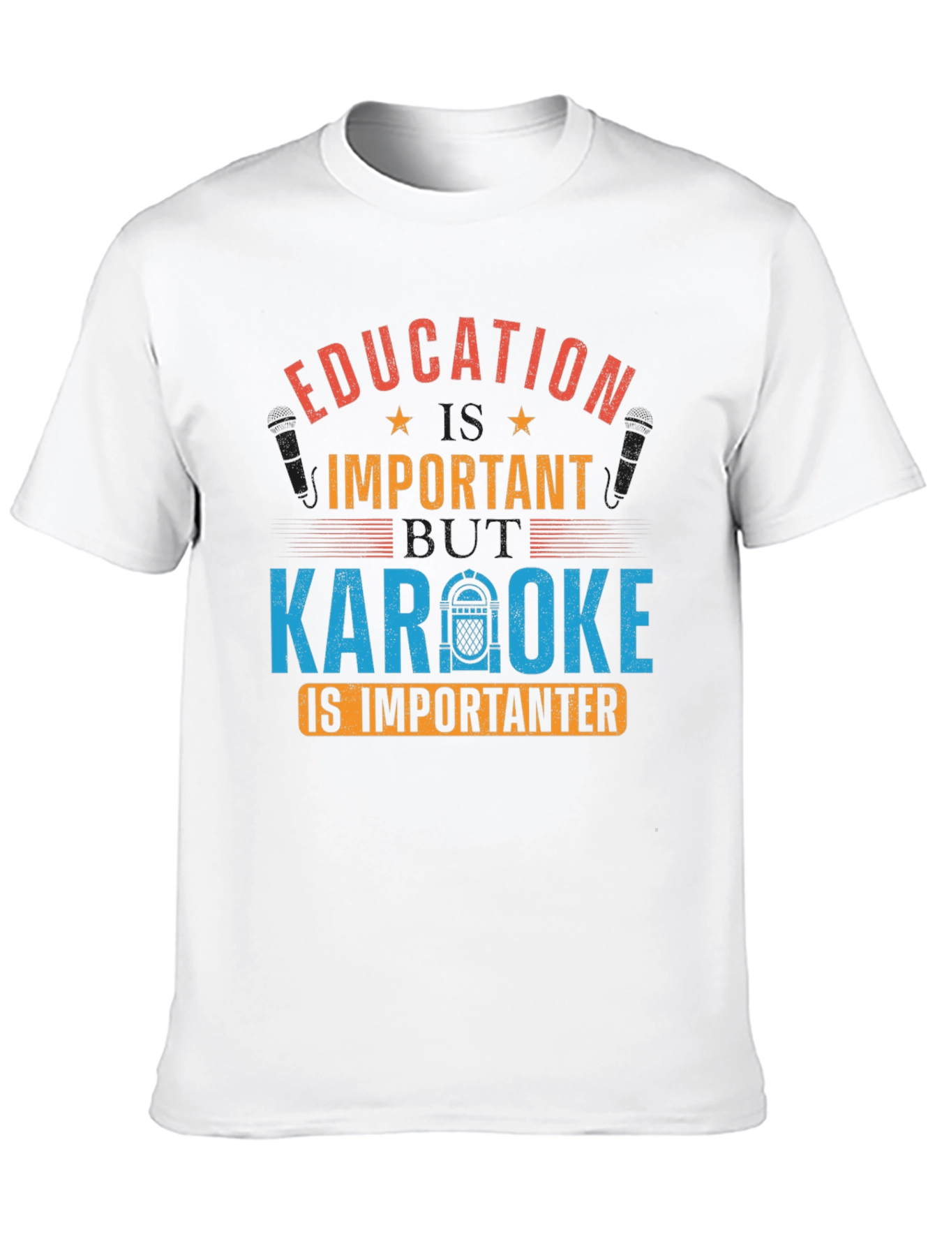 Education Important Karaoke Importanter Black T-Shirt