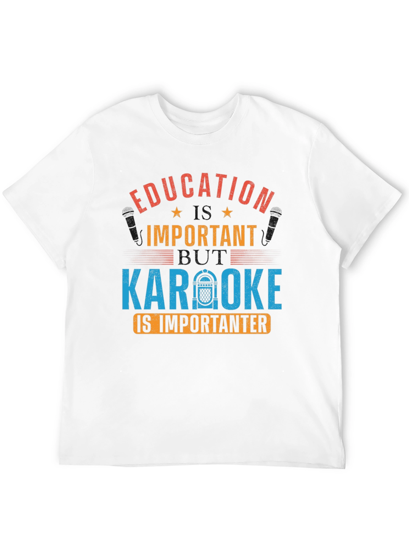Education Important Karaoke Importanter Black T-Shirt