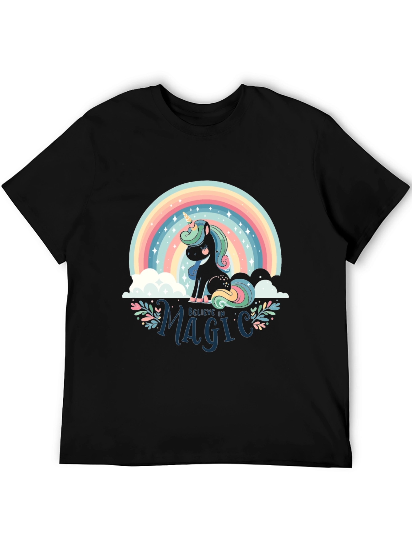 Believe in Magic Unicorn Rainbow T-Shirt