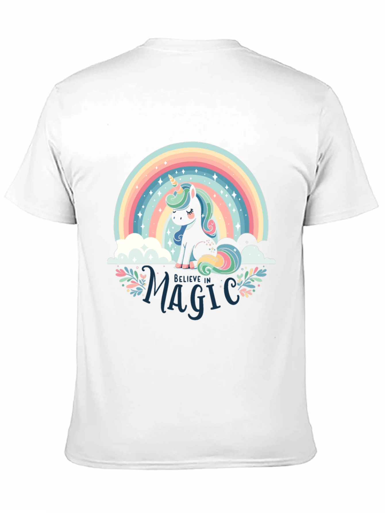 Believe in Magic Unicorn Rainbow T-Shirt
