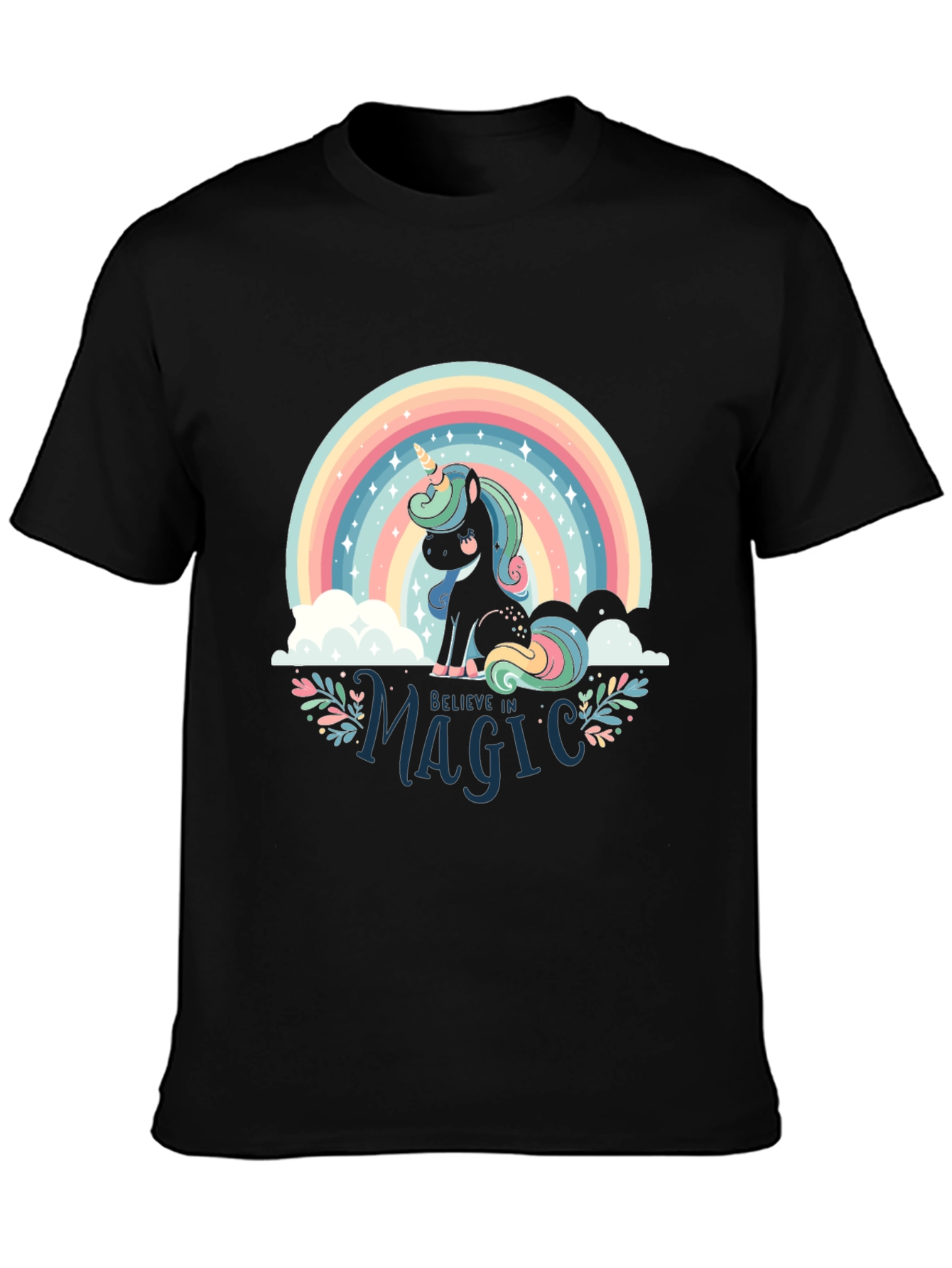 Believe in Magic Unicorn Rainbow T-Shirt