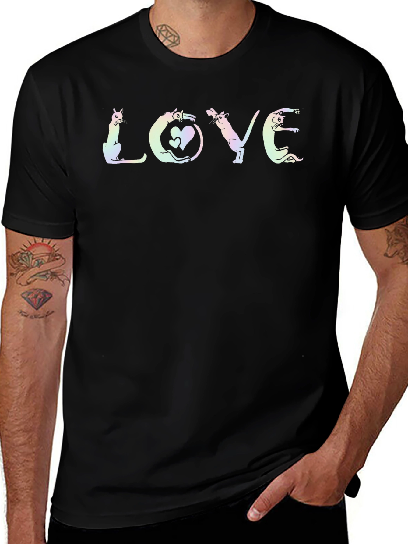 Cat Love T-Shirt - Cute Graphic Tee