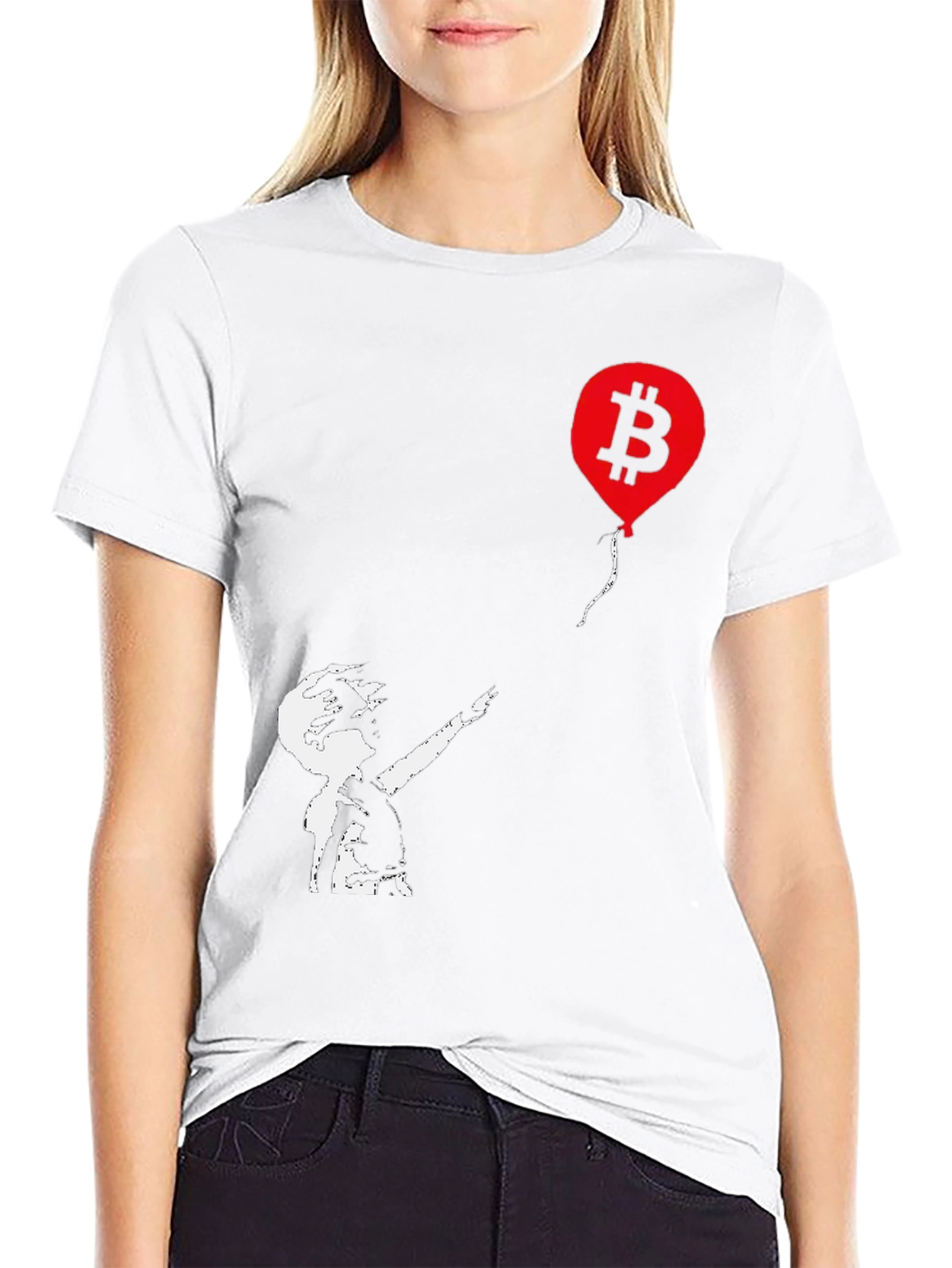 Bitcoin Balloon Graphic Tee - Black