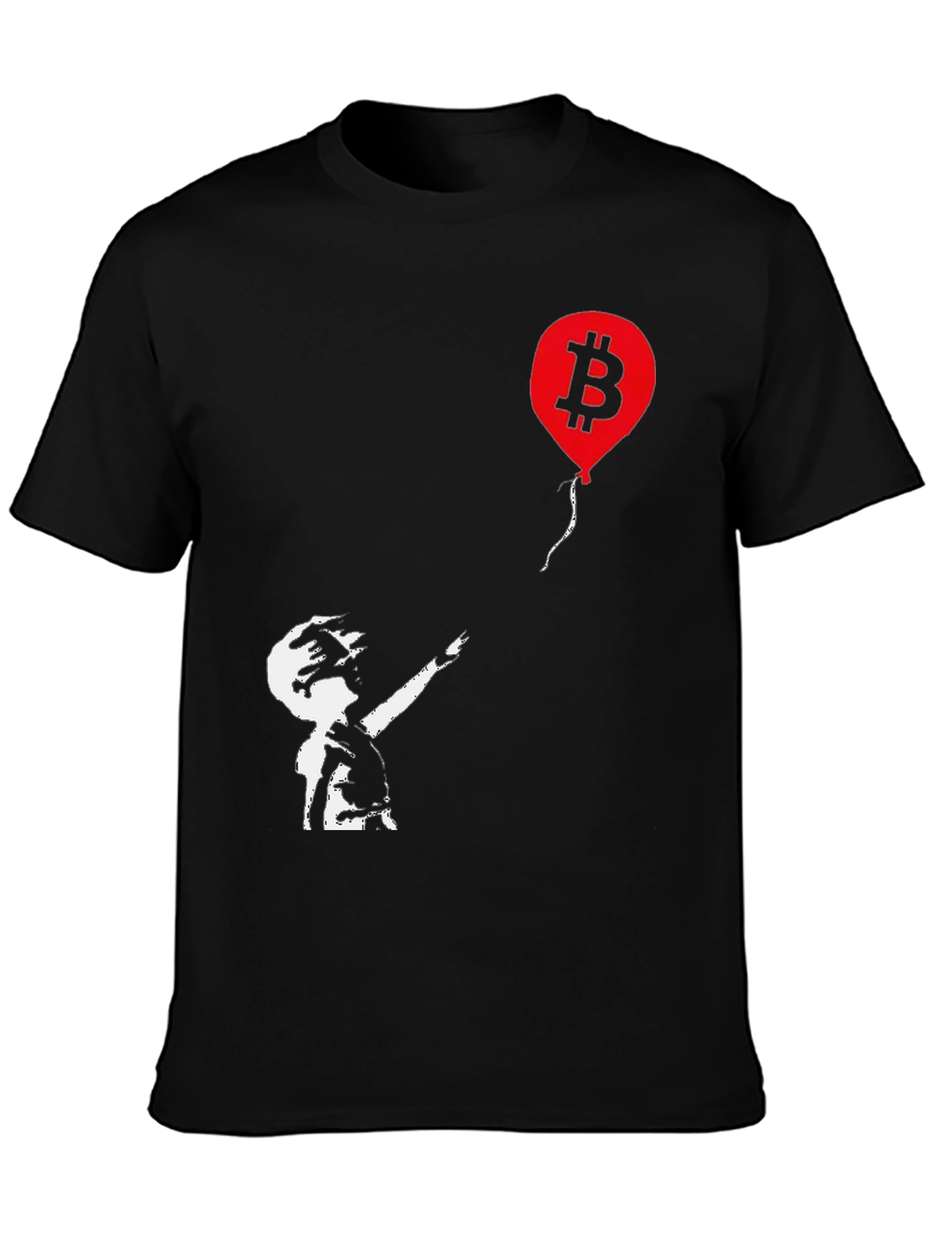 Bitcoin Balloon Graphic Tee - Black
