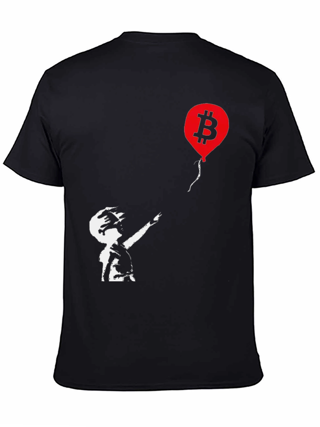 Bitcoin Balloon Graphic Tee - Black