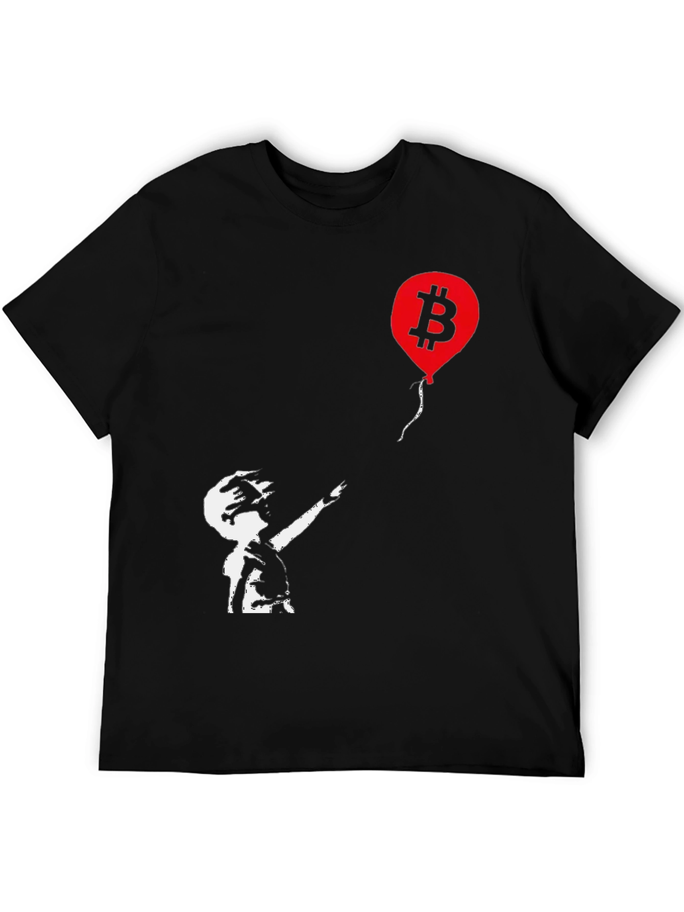 Bitcoin Balloon Graphic Tee - Black