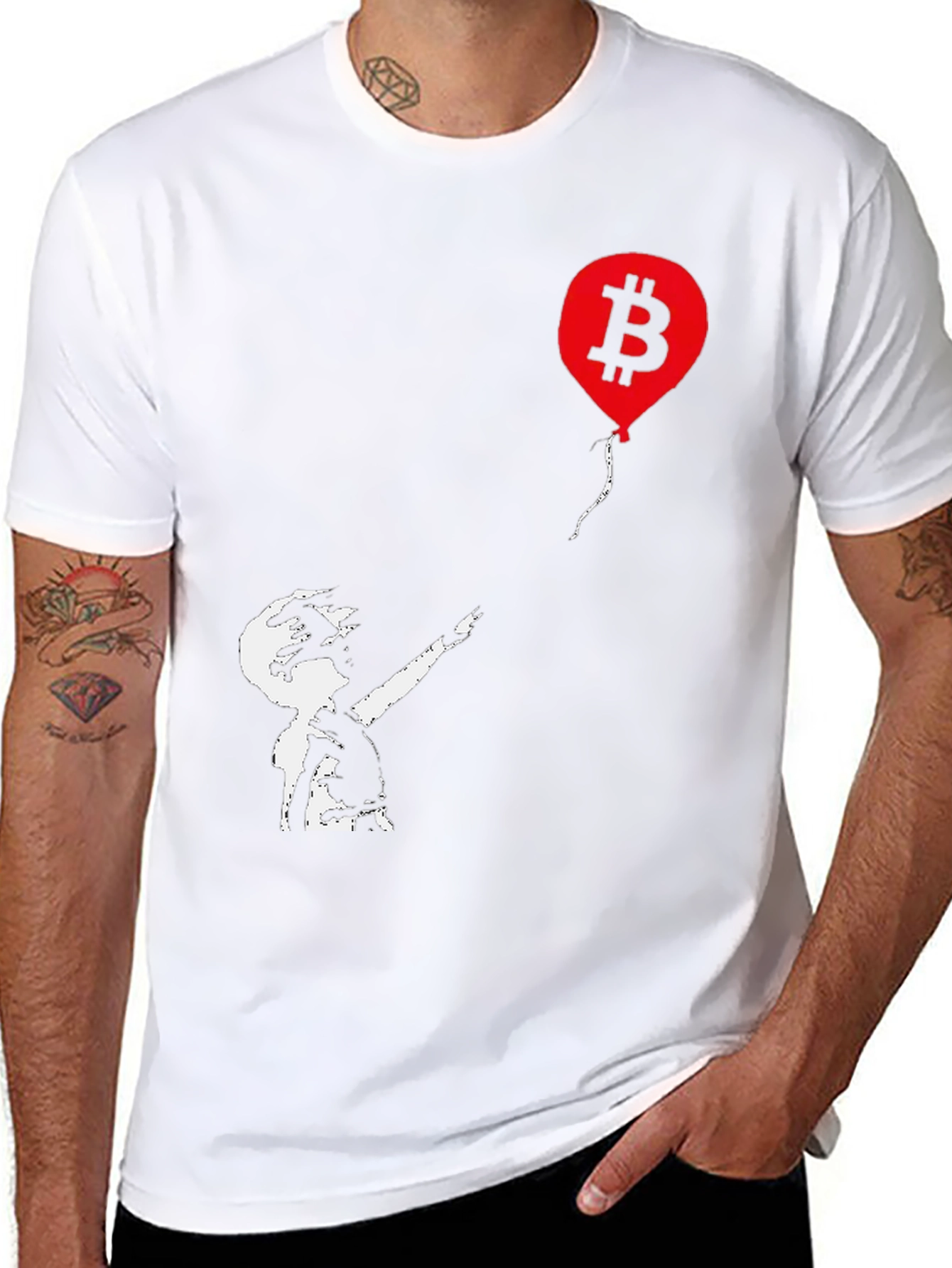 Bitcoin Balloon Graphic Tee - Black