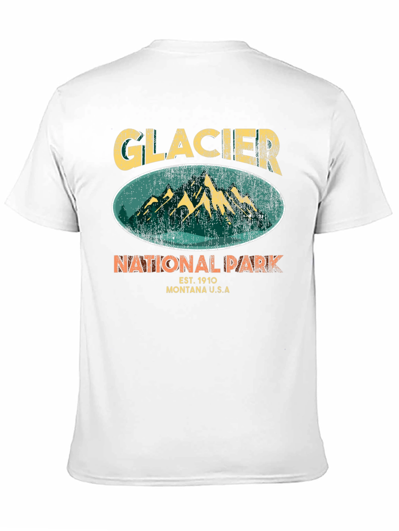Glacier National Park Black T-Shirt
