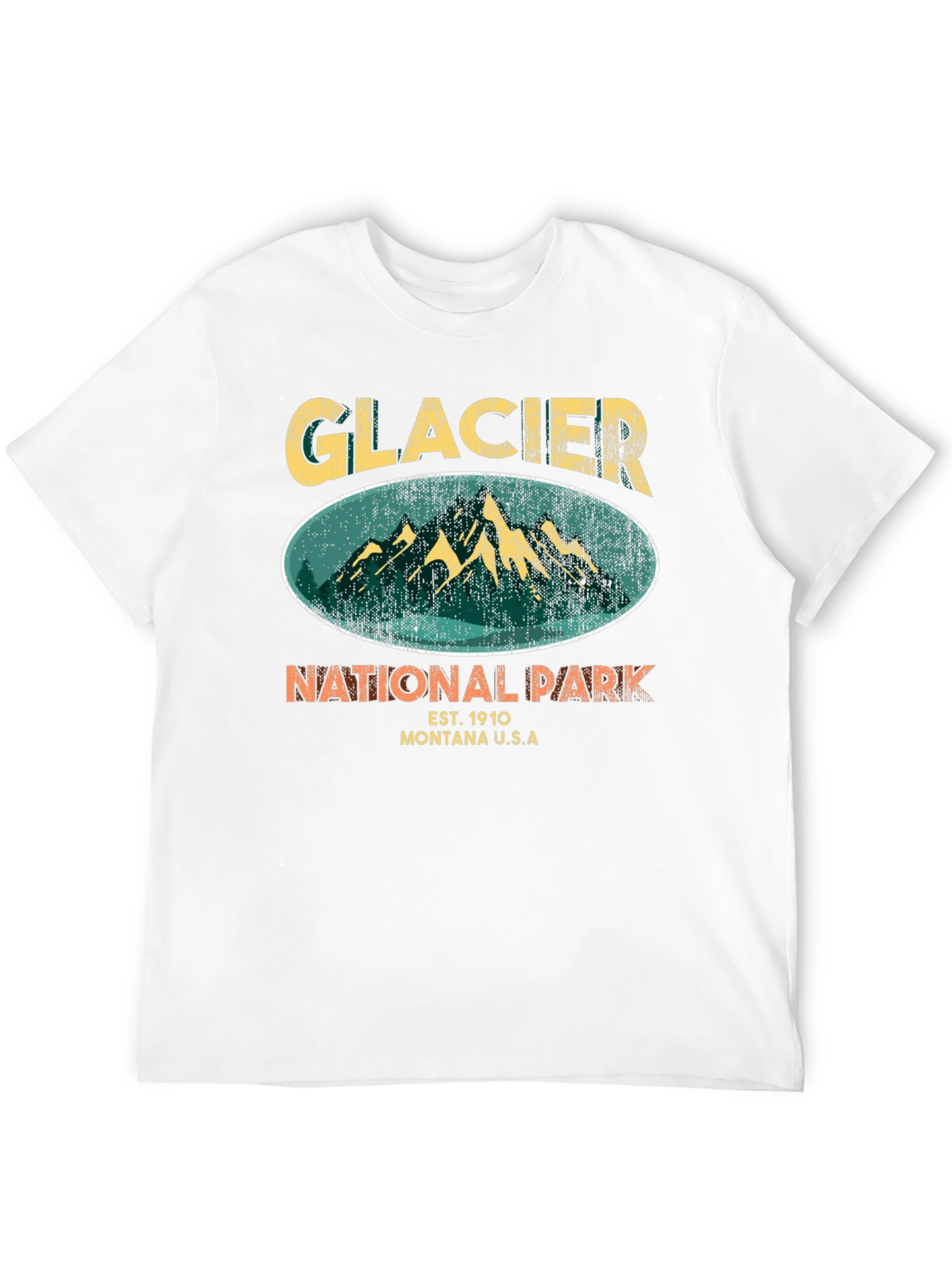 Glacier National Park Black T-Shirt