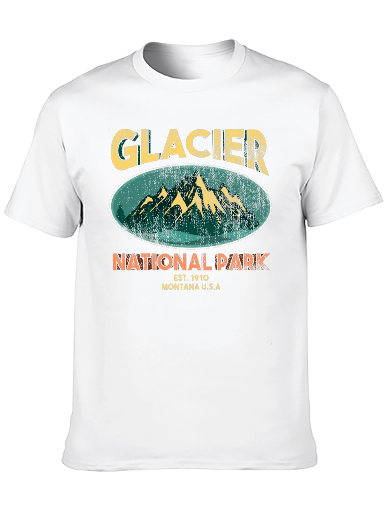 Glacier National Park Black T-Shirt