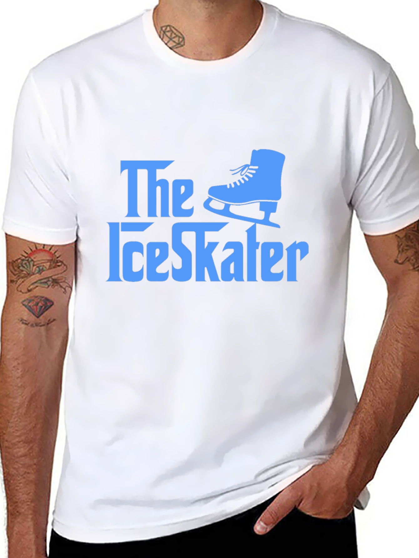 The Ice Skater Graphic Tee - Black Cotton T-Shirt