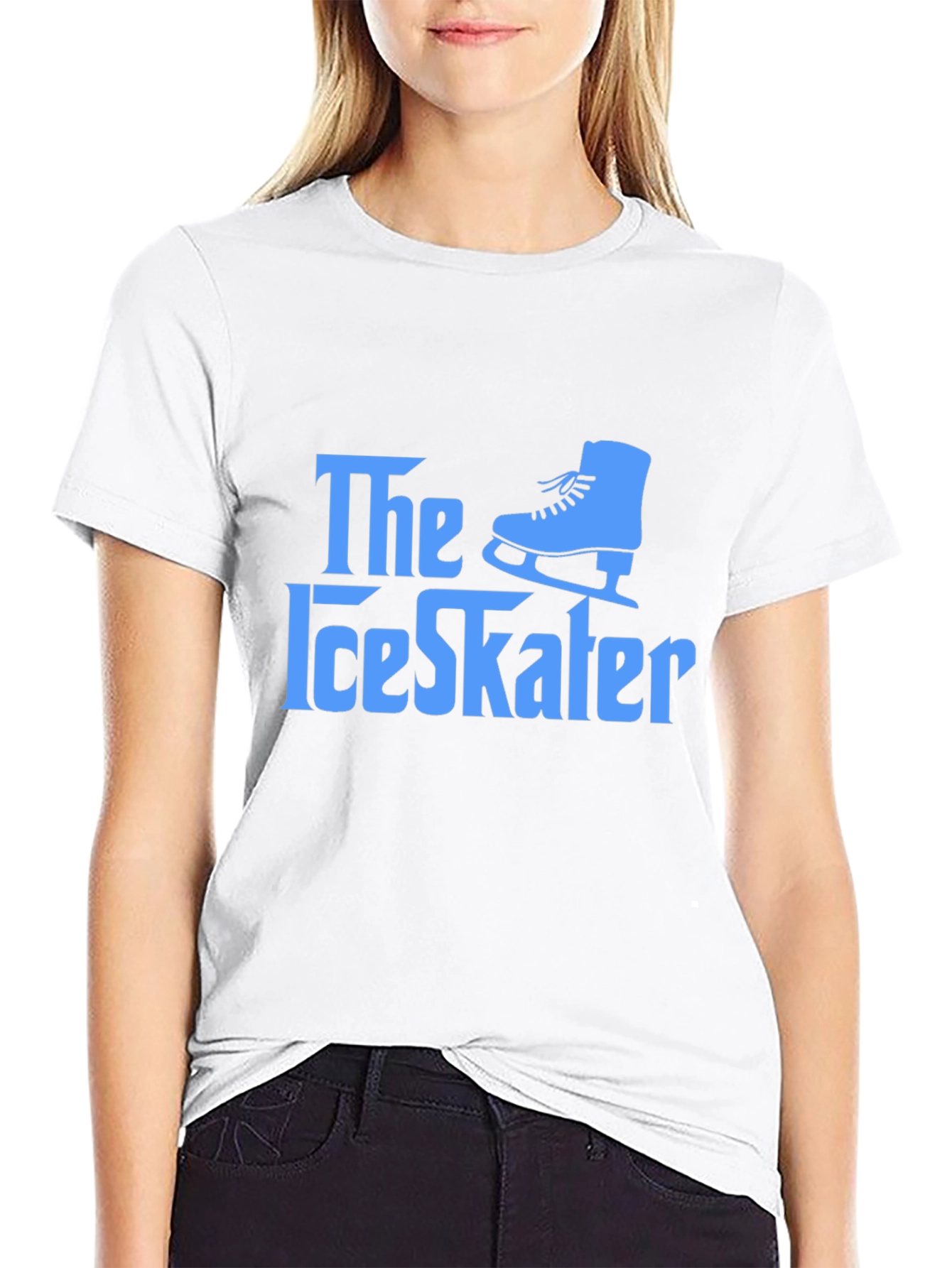 The Ice Skater Graphic Tee - Black Cotton T-Shirt