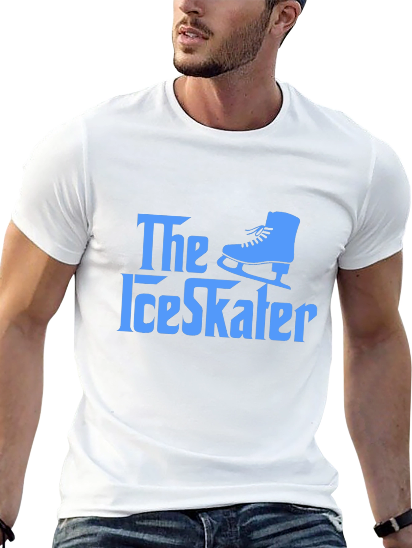 The Ice Skater Graphic Tee - Black Cotton T-Shirt