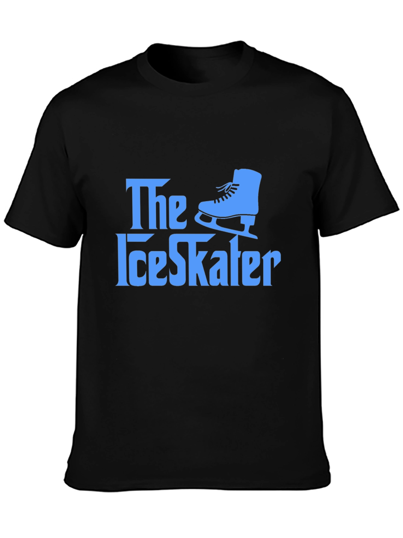 The Ice Skater Graphic Tee - Black Cotton T-Shirt
