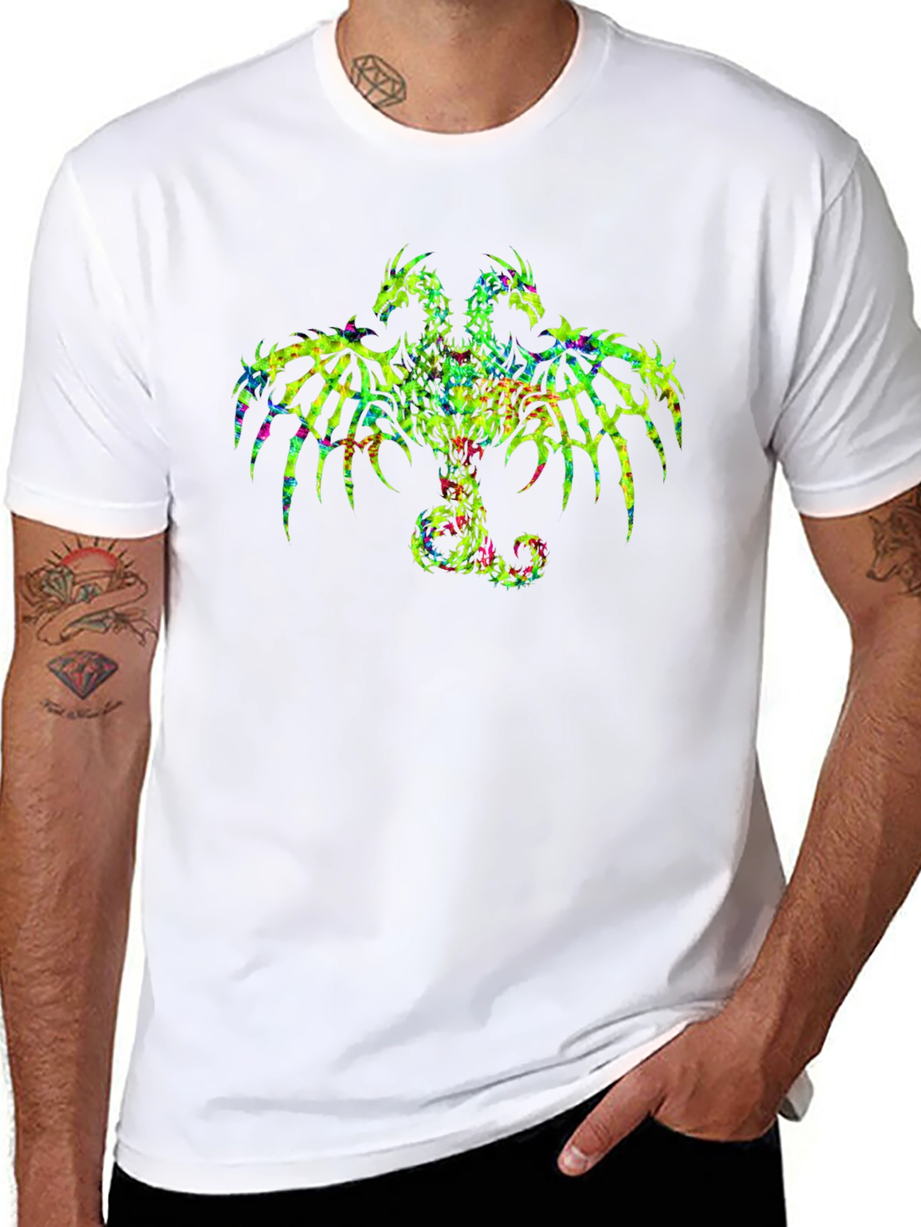 Three-Headed Dragon Graphic Tee - Black