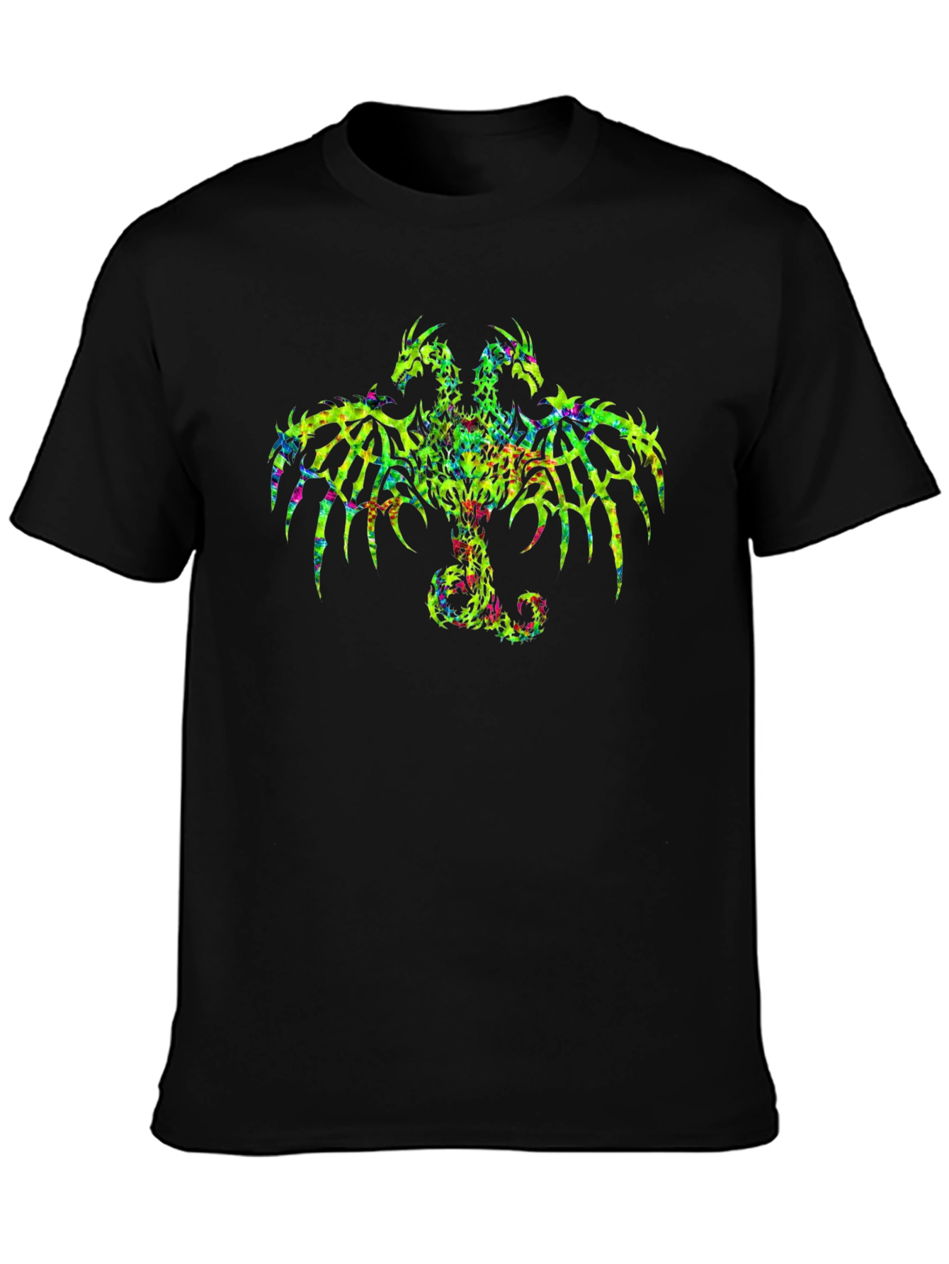 Three-Headed Dragon Graphic Tee - Black