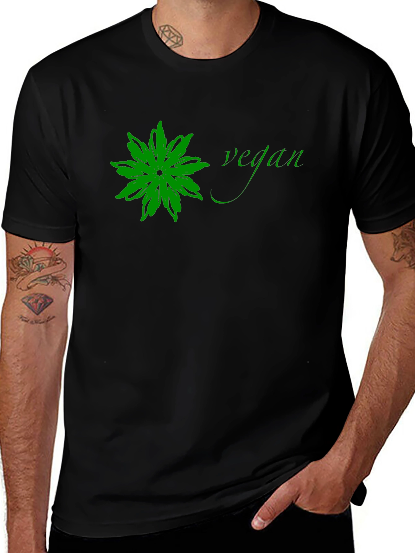 Vegan Flower Graphic T-Shirt