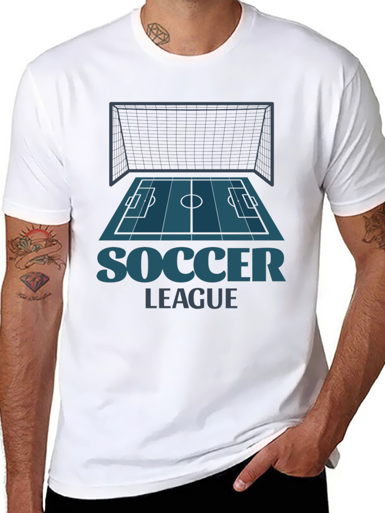 Soccer League Graphic Tee - Black