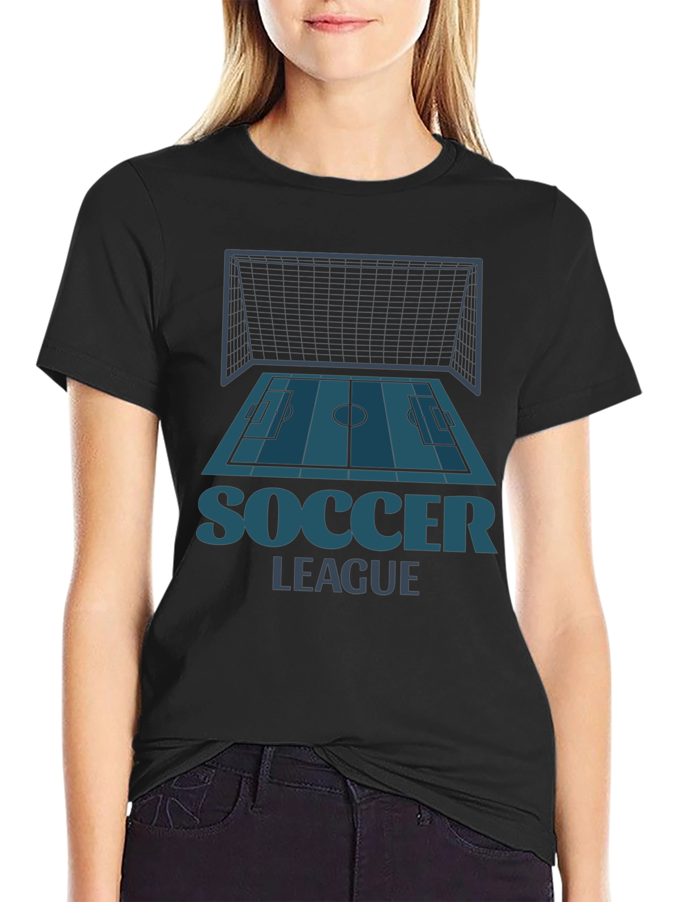 Soccer League Graphic Tee - Black