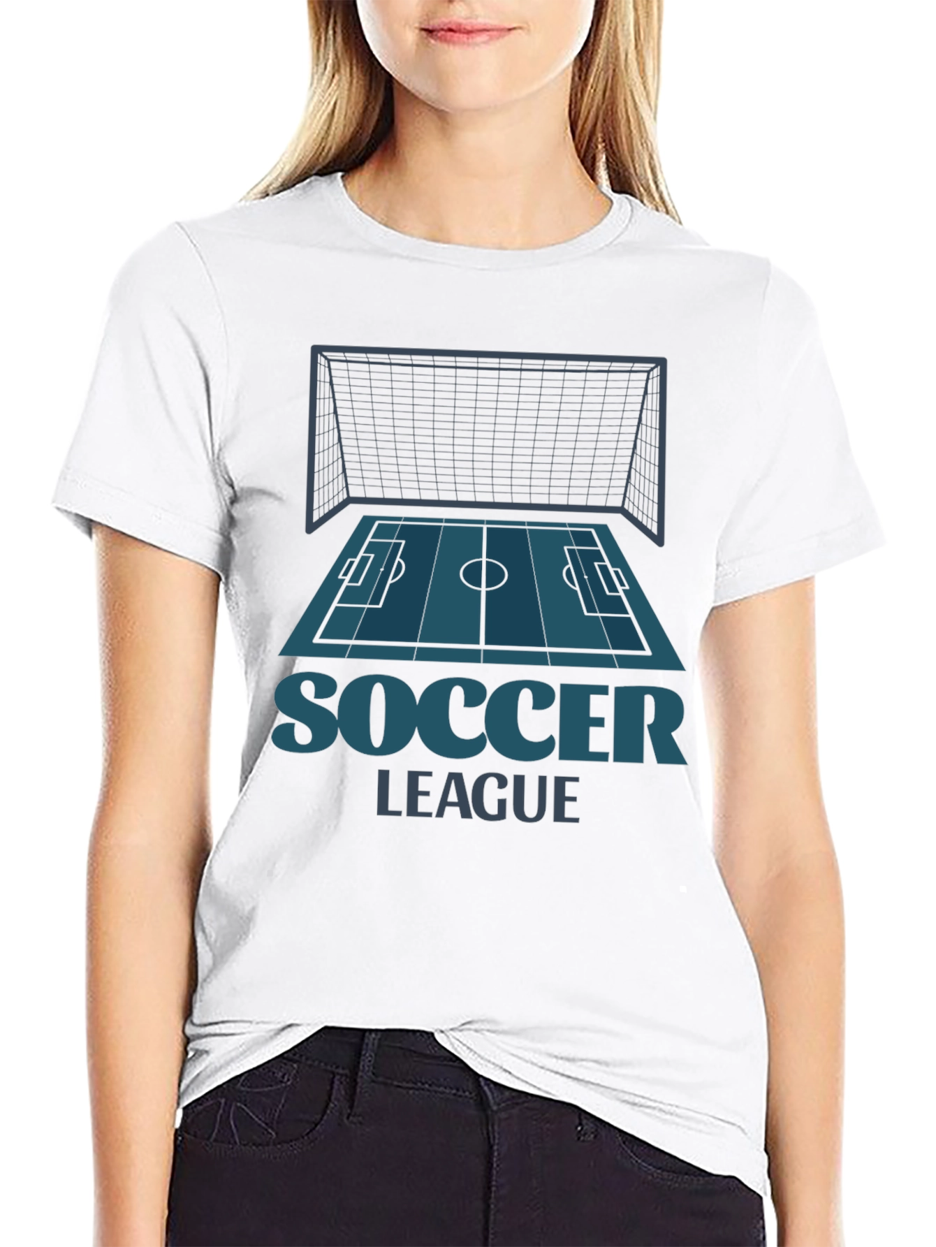 Soccer League Graphic Tee - Black