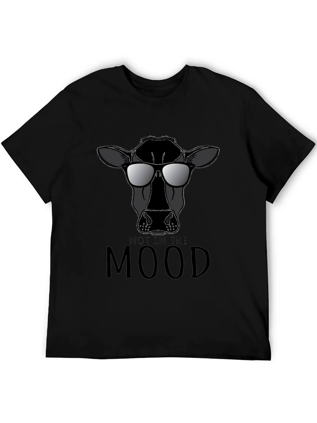 Not In The Mood Cow Graphic T-Shirt