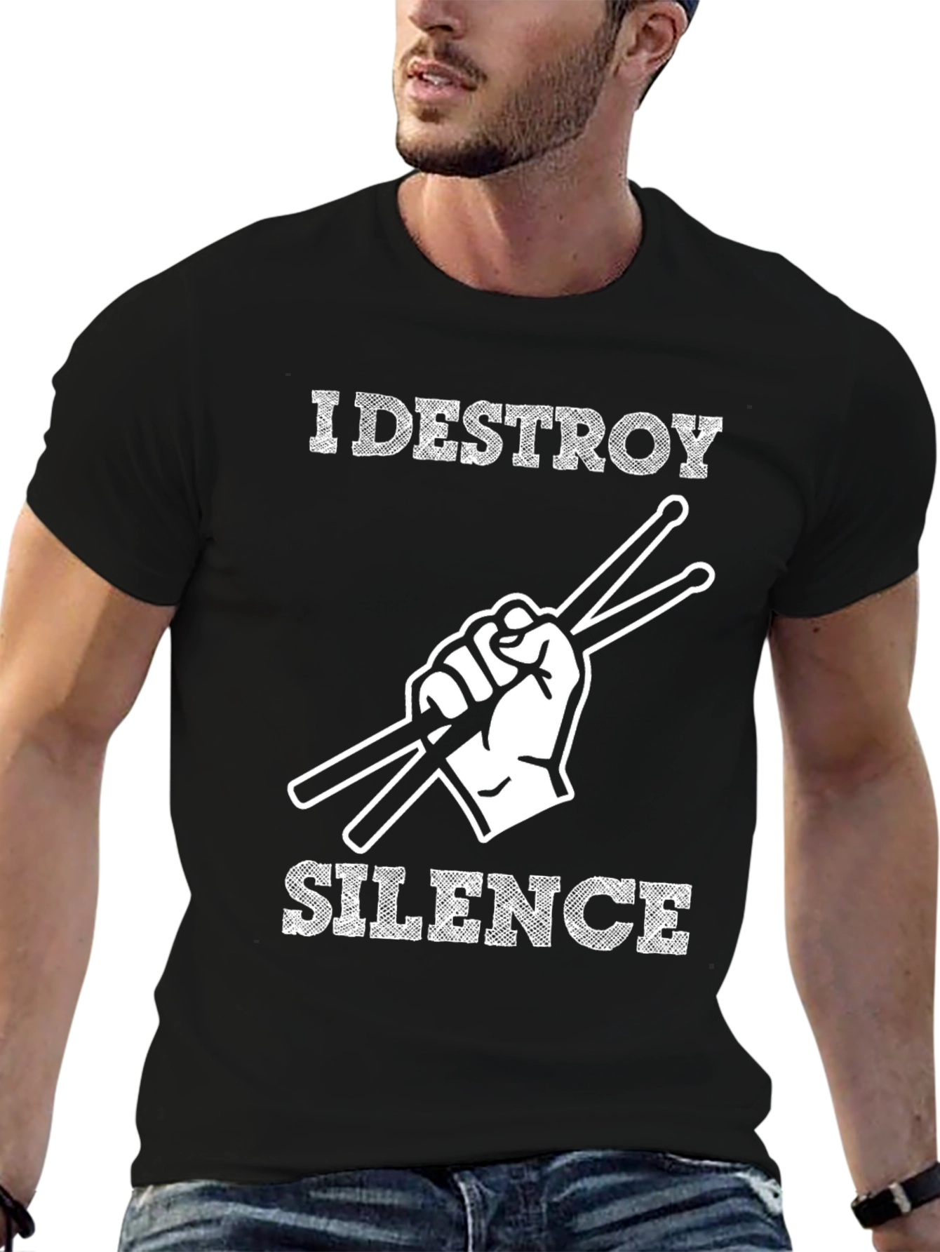 I Destroy Silence Drummer T-Shirt