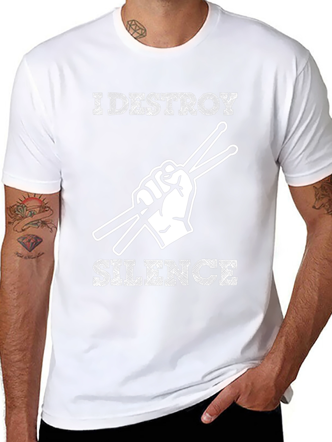 I Destroy Silence Drummer T-Shirt