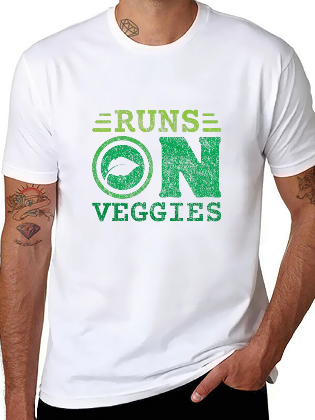 Runs On Veggies T-Shirt - Vegan Apparel
