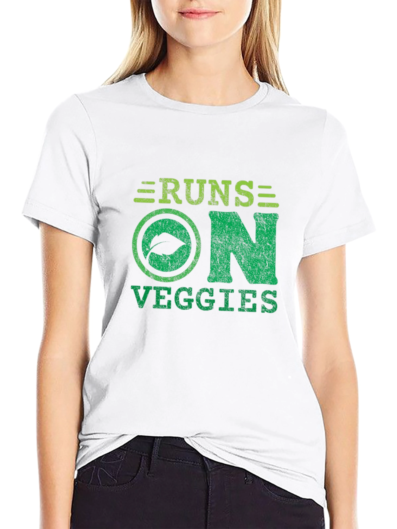 Runs On Veggies T-Shirt - Vegan Apparel