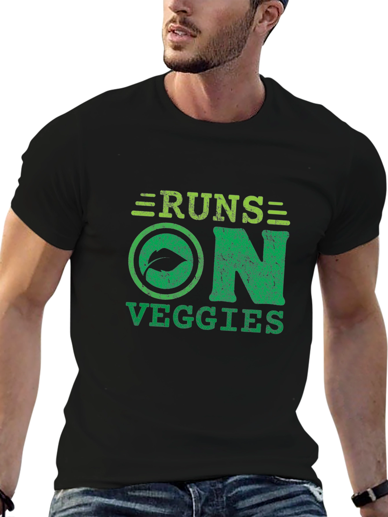 Runs On Veggies T-Shirt - Vegan Apparel