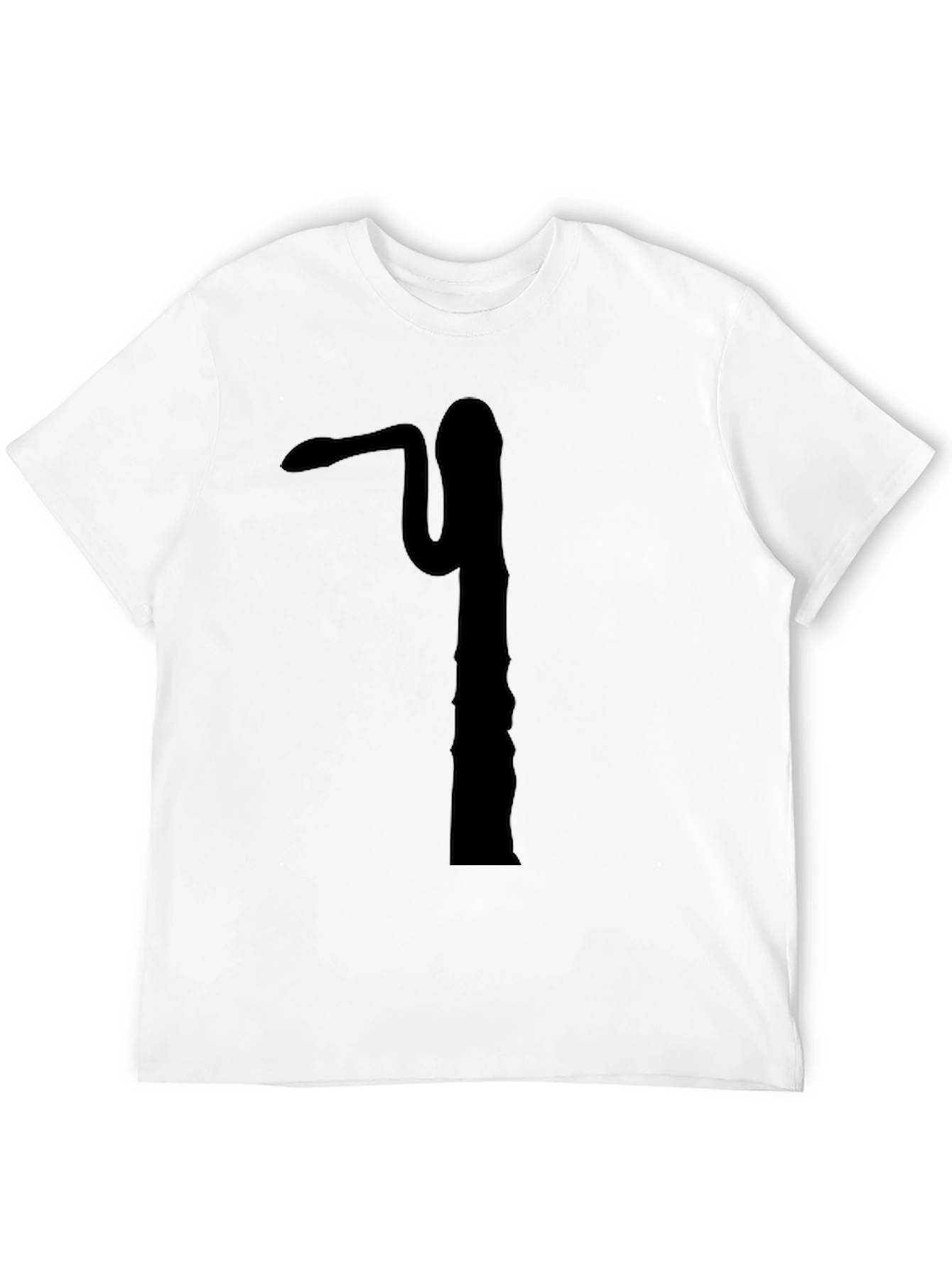Mens Novelty Snake Graphic Print Black Tee