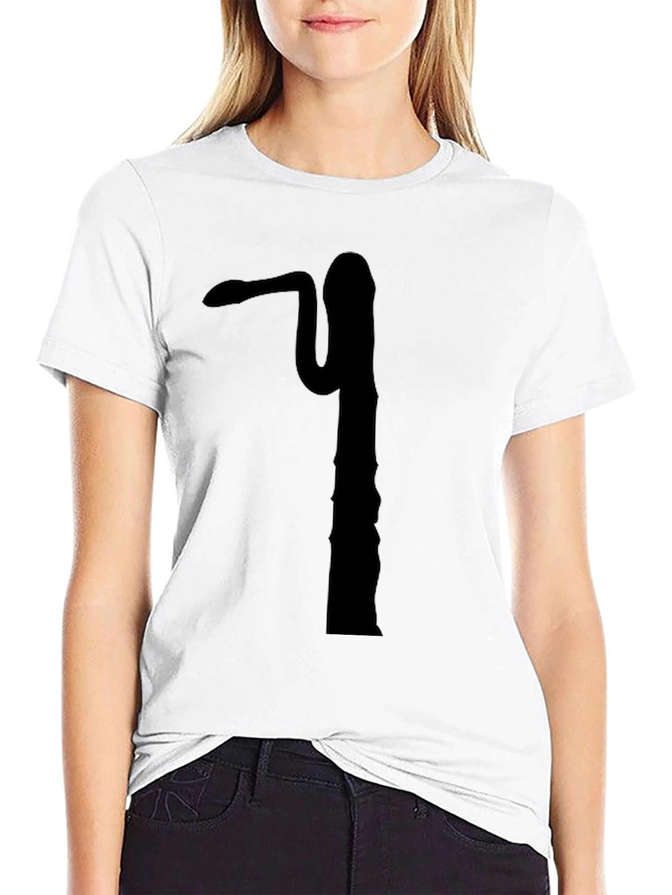 Mens Novelty Snake Graphic Print Black Tee