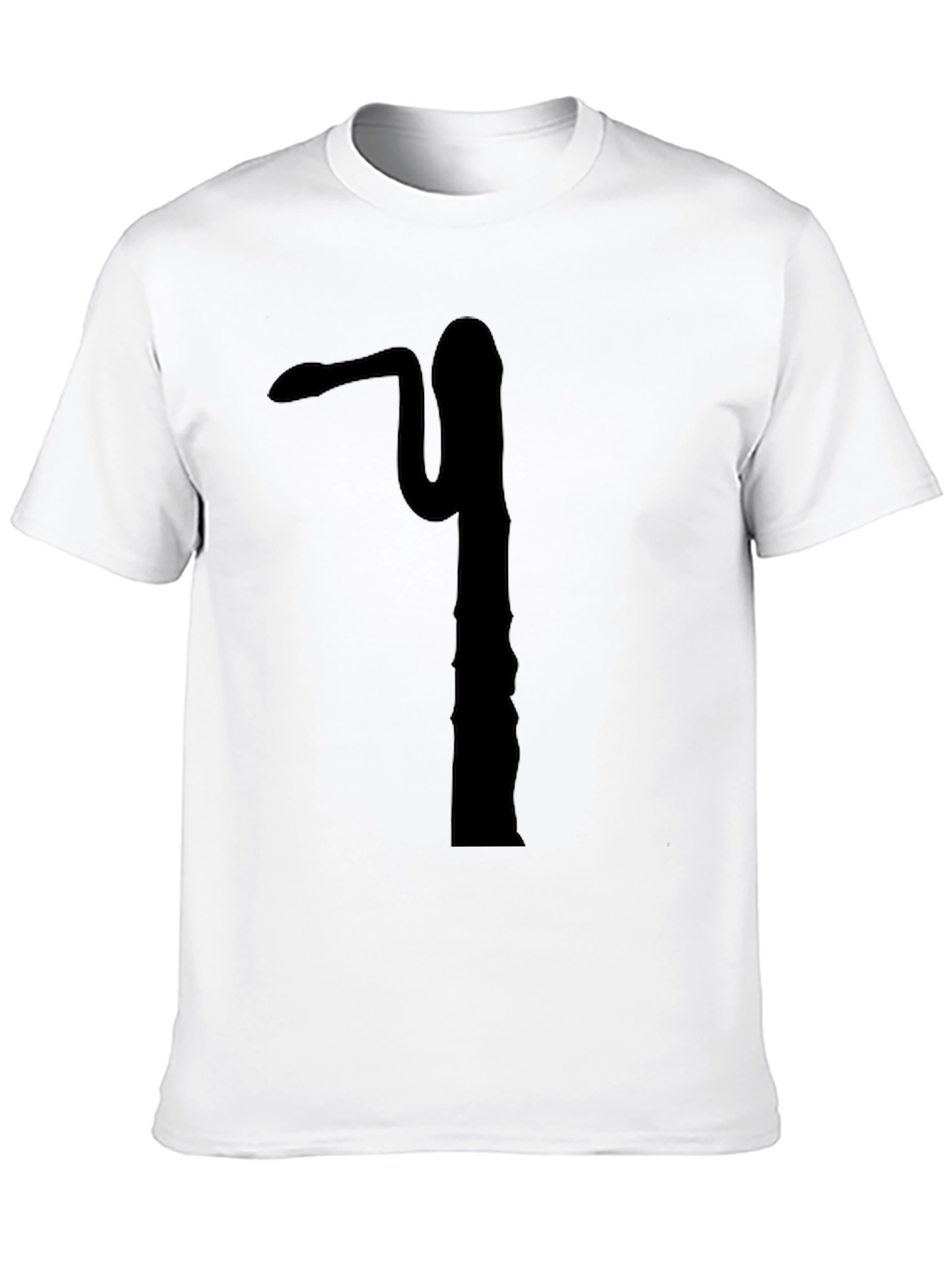 Mens Novelty Snake Graphic Print Black Tee