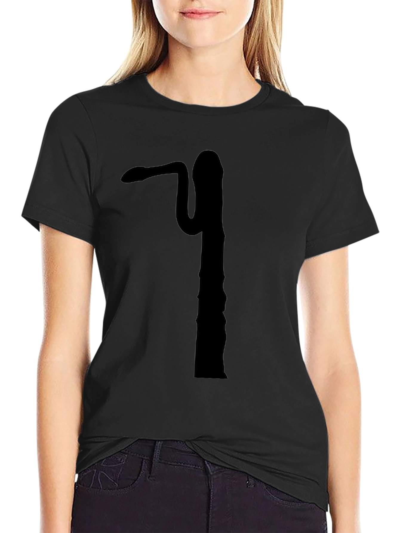 Mens Novelty Snake Graphic Print Black Tee
