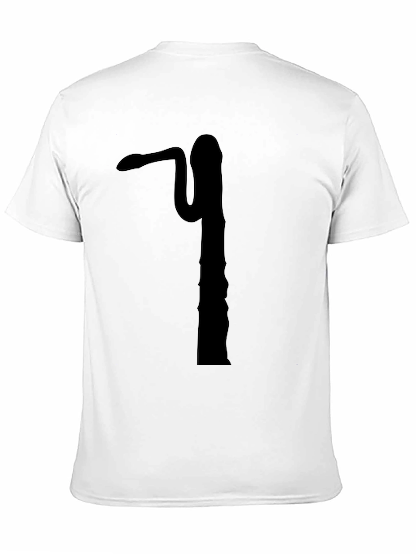 Mens Novelty Snake Graphic Print Black Tee